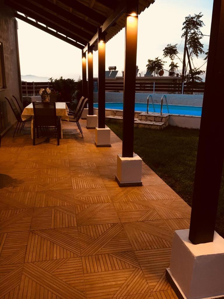 Fontana Luxury Villa Salakos With Pool Near Beach Exterior foto
