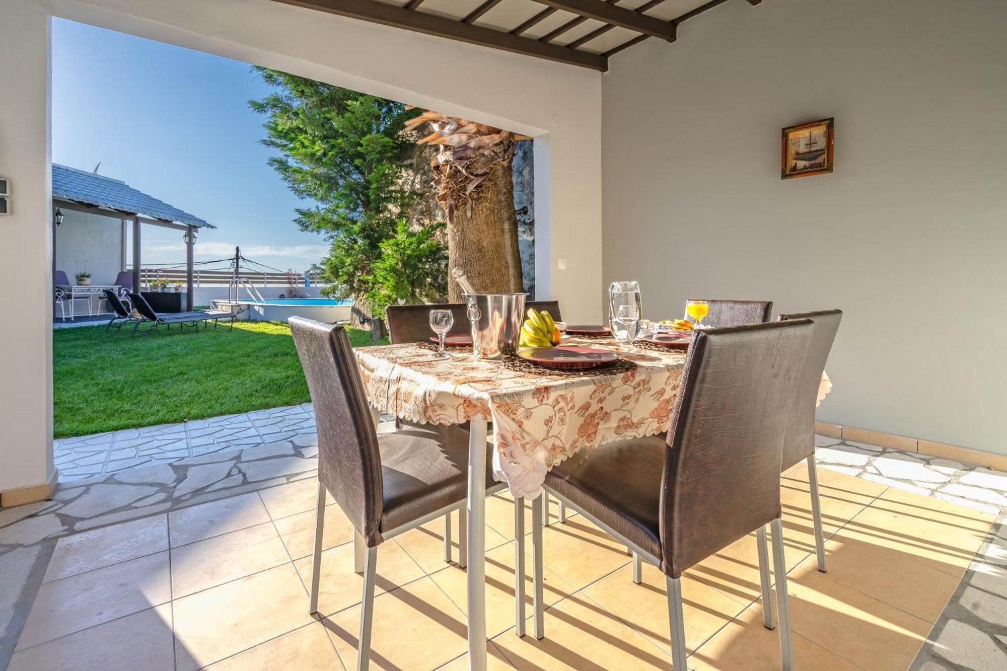 Fontana Luxury Villa Salakos With Pool Near Beach Exterior foto