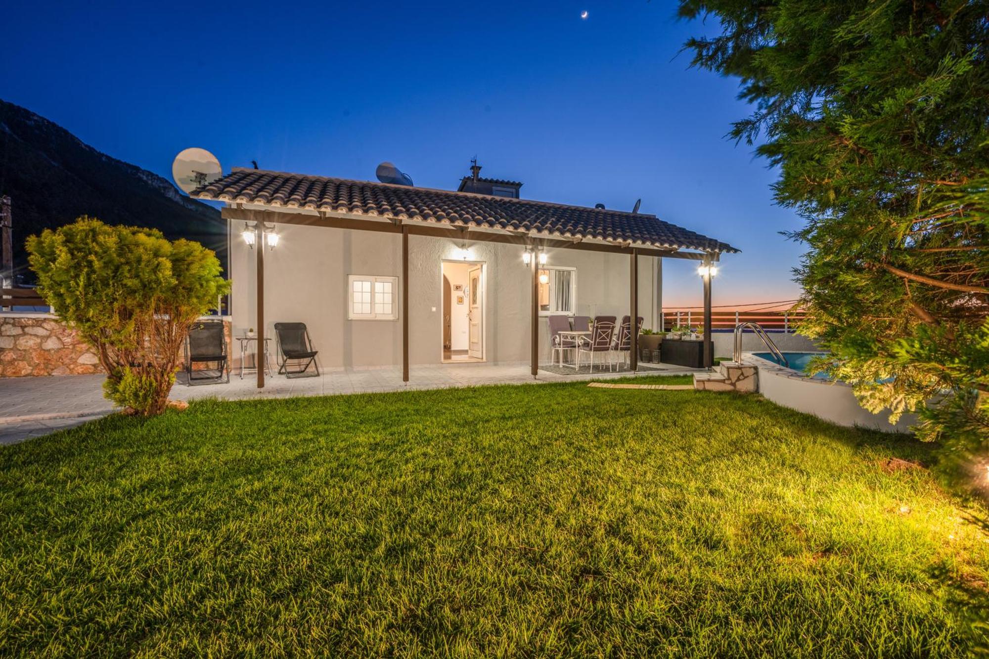 Fontana Luxury Villa Salakos With Pool Near Beach Exterior foto